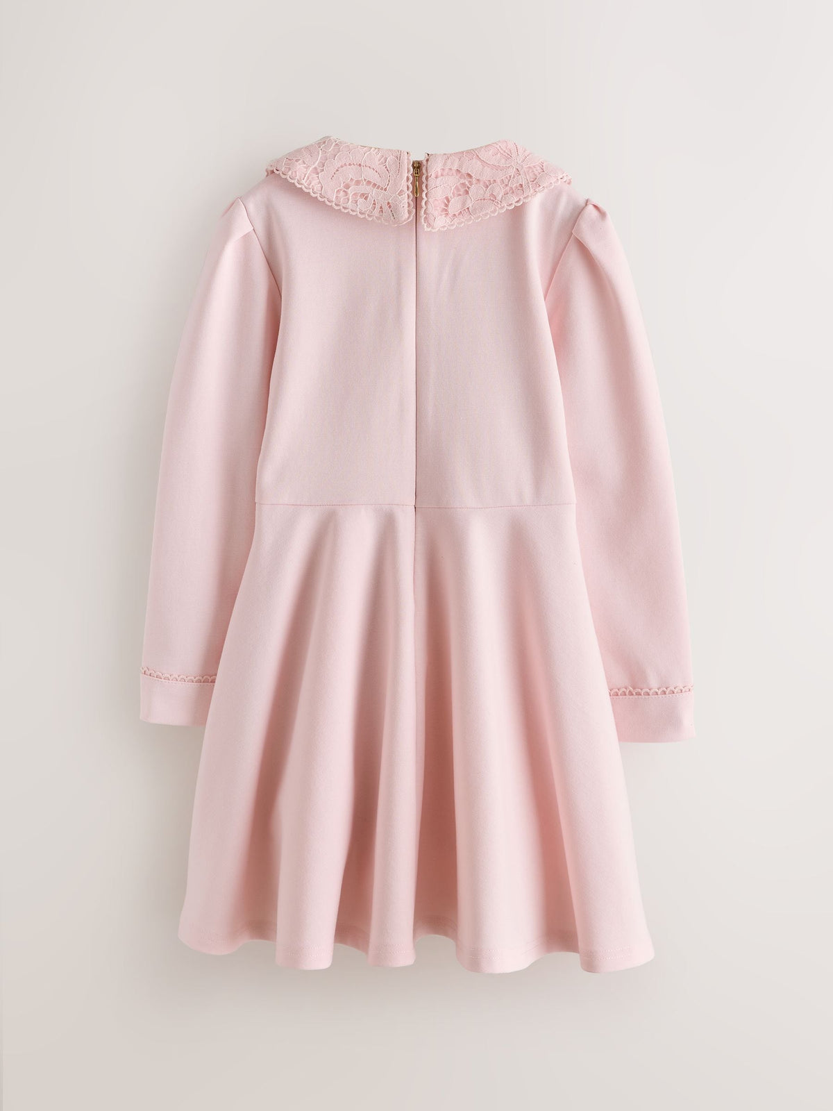 Dsiney Kidz - Baker by Ted Baker Pink Lace Collar Pleated Ponte Dress image 7