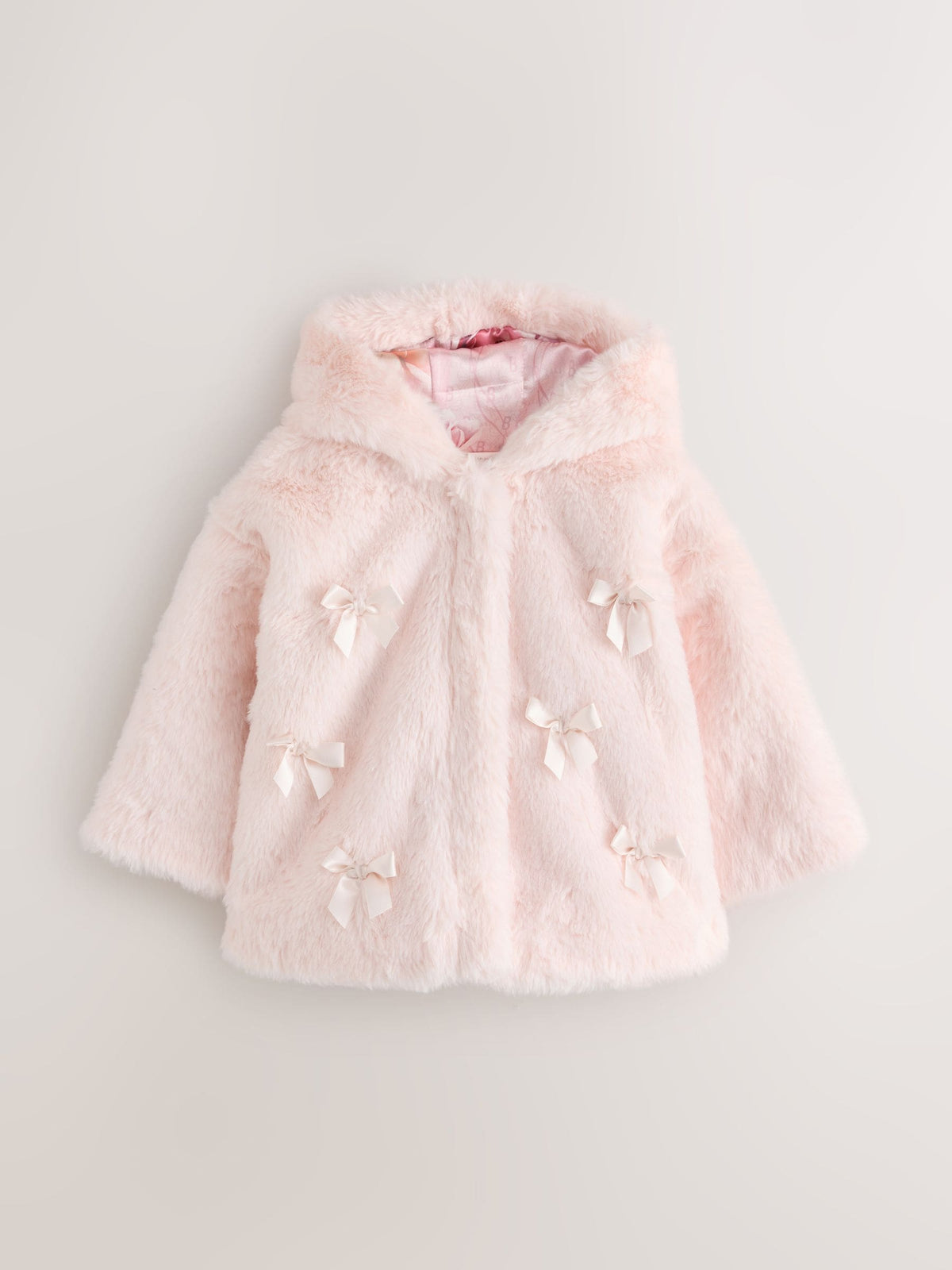 Baker by Ted Baker Pink Faux Fur Bow Coat - image 4