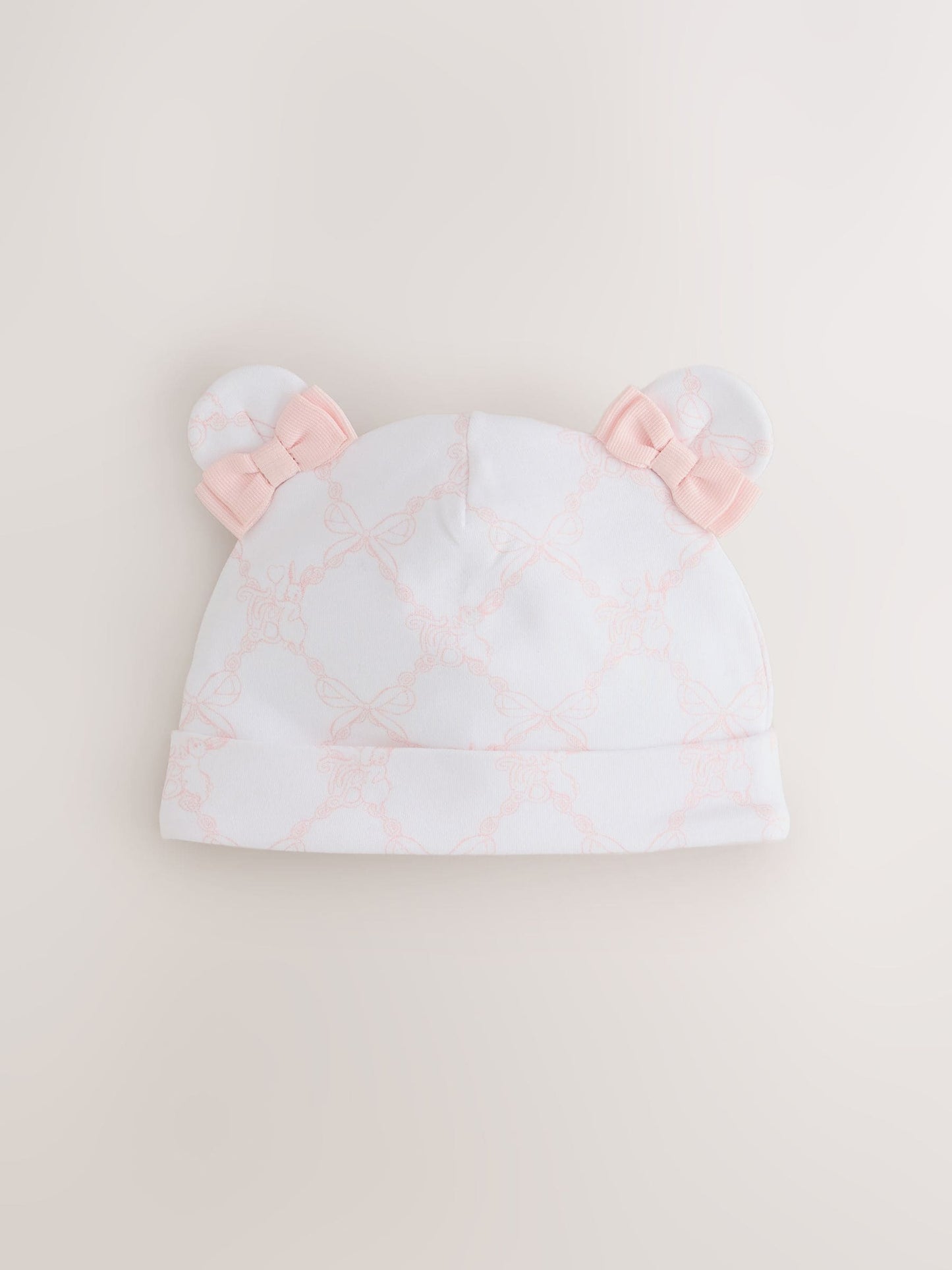 Dsiney Kidz - Baker by Ted Baker White/Pink Peplum Frill Sleepsuit & Hat Set image 4