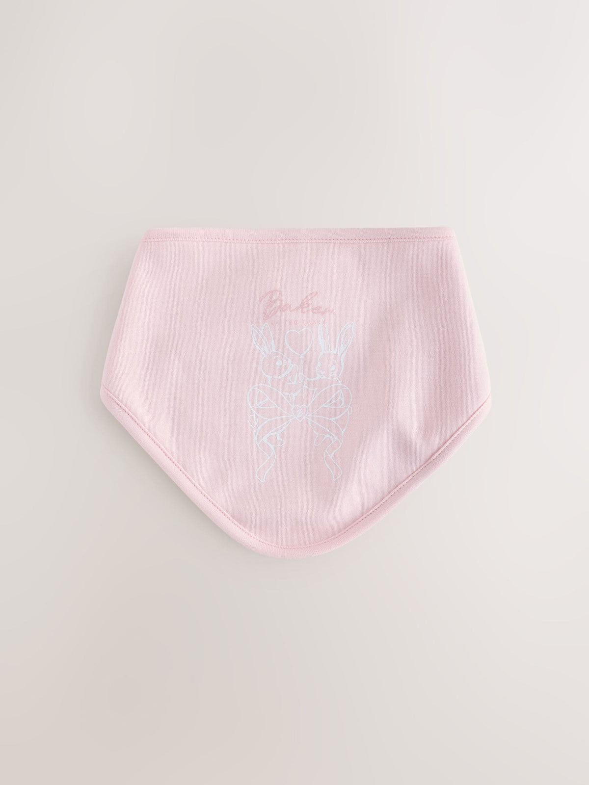 Baker by Ted Baker White/Pink 2 Pack Printed Bibs - image 2