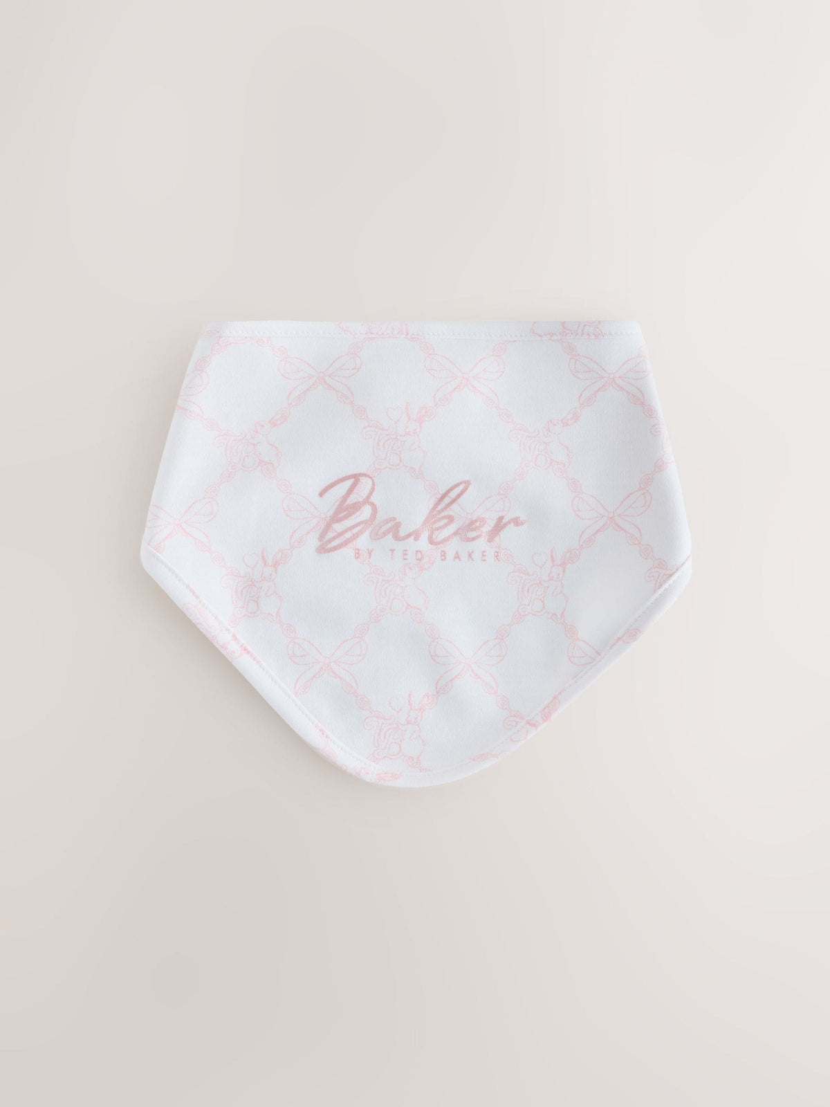Baker by Ted Baker White/Pink 2 Pack Printed Bibs - image 3