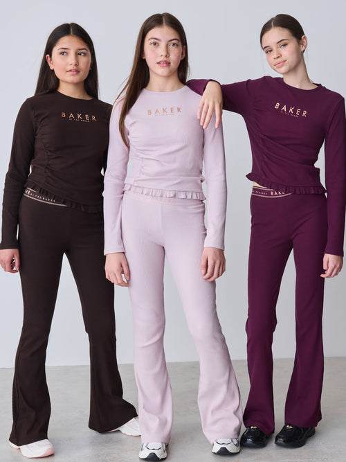 Dsiney Kidz - Baker by Ted Baker 3 Pack Asymmetric Ribbed Long Sleeve Tops image 1