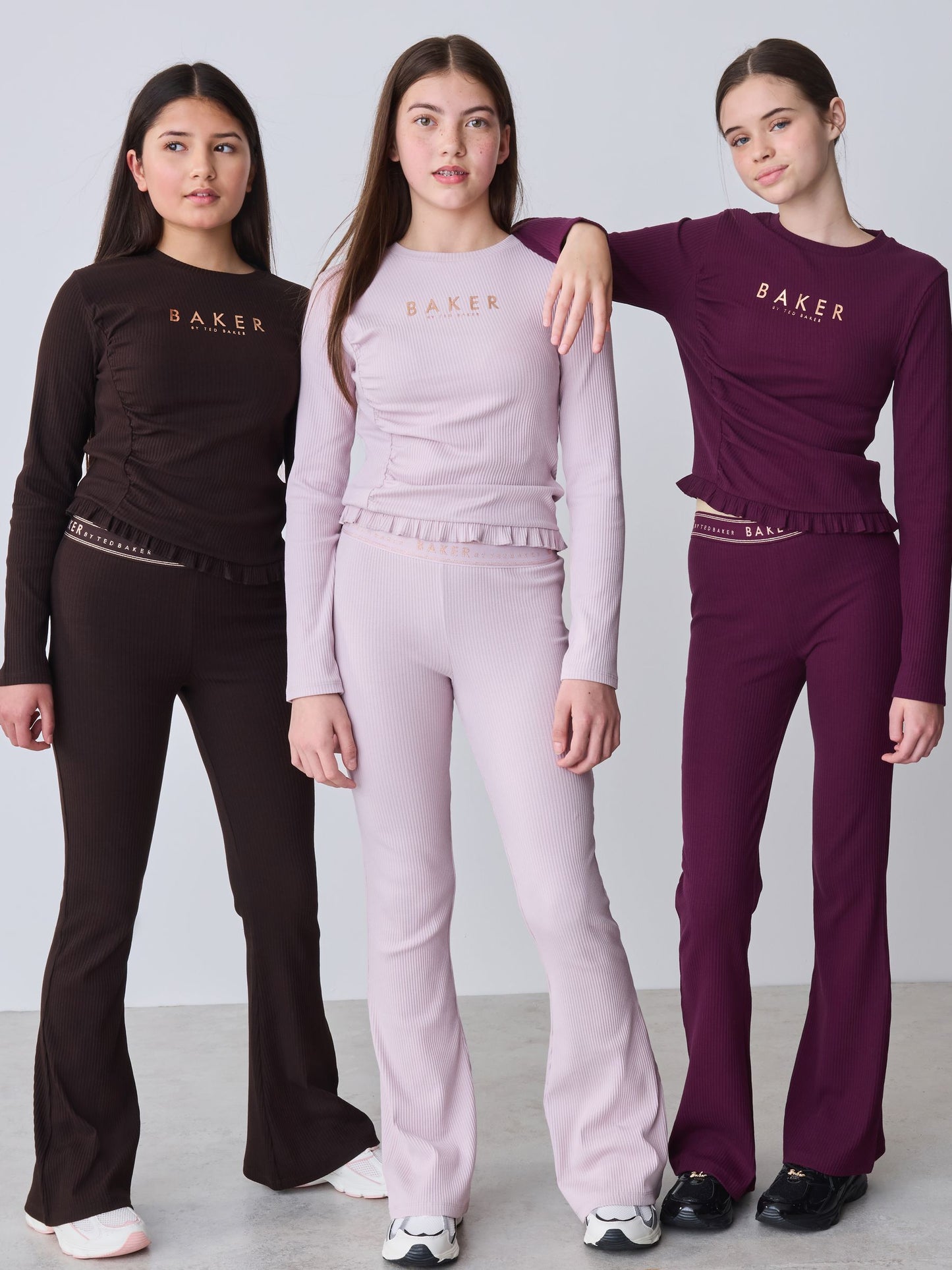 Dsiney Kidz - Baker by Ted Baker 3 Pack Asymmetric Ribbed Long Sleeve Tops image 1
