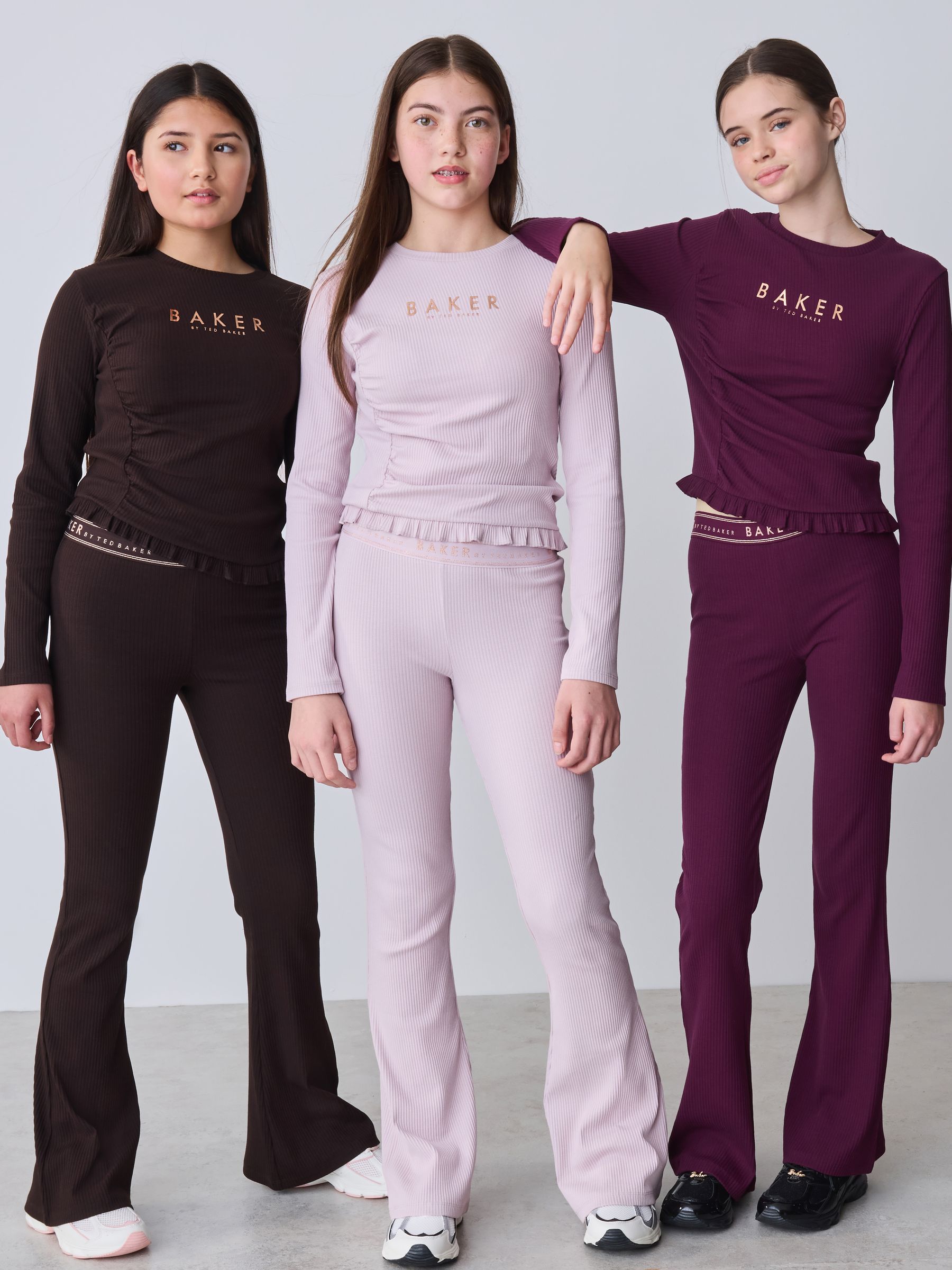 Dsiney Kidz - Baker by Ted Baker 3 Pack Asymmetric Ribbed Long Sleeve Tops image 1