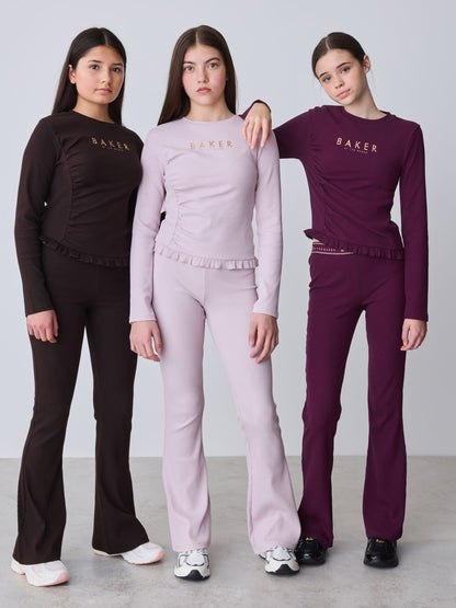 Dsiney Kidz - Baker by Ted Baker 3 Pack Asymmetric Ribbed Long Sleeve Tops image 2