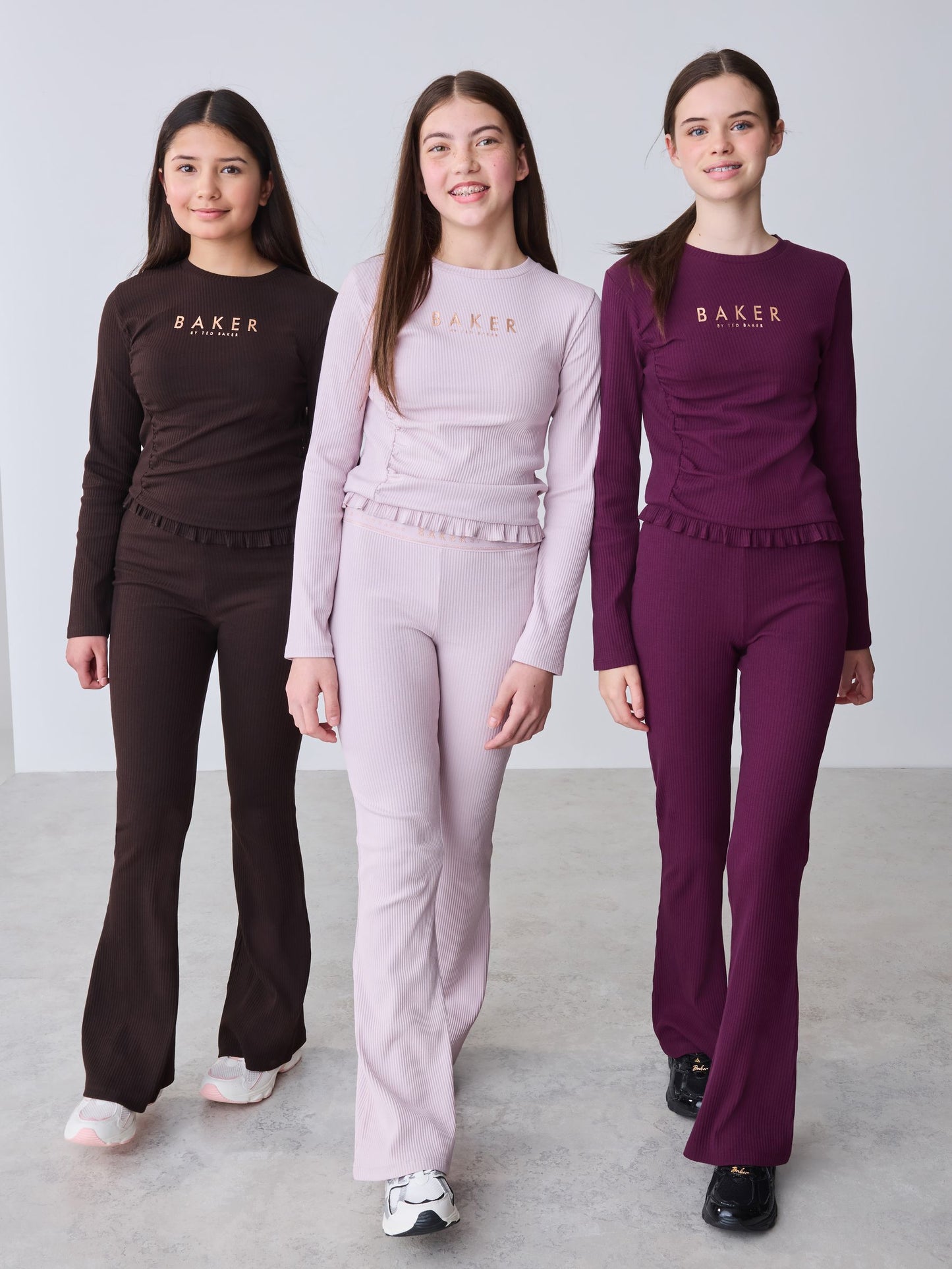 Dsiney Kidz - Baker by Ted Baker 3 Pack Asymmetric Ribbed Long Sleeve Tops image 3