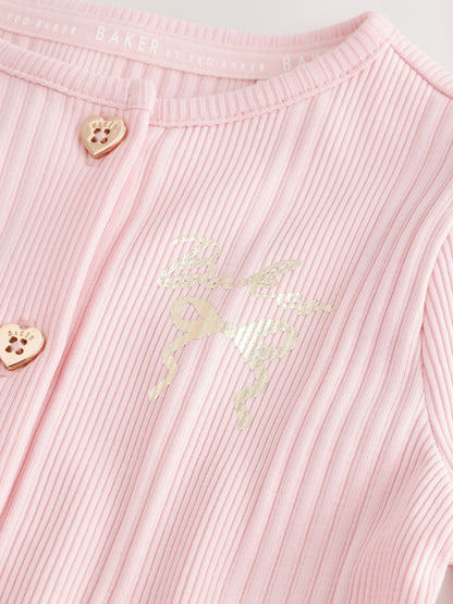 Dsiney Kidz - Baker by Ted Baker Pale Pink 2 Piece Mesh Tutu Top & Flare Leggings Set image 4