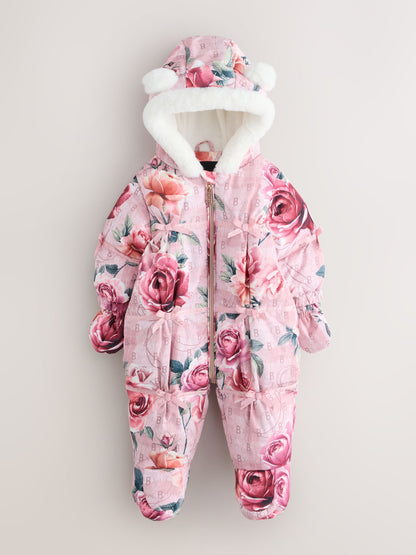 Baker by Ted Baker Print Shower Resistant Floral Printed Padded Snowsuit - image 1