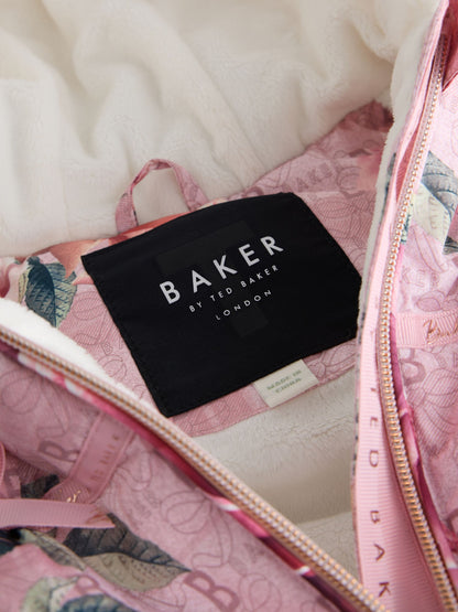 Baker by Ted Baker Print Shower Resistant Floral Printed Padded Snowsuit - image 3