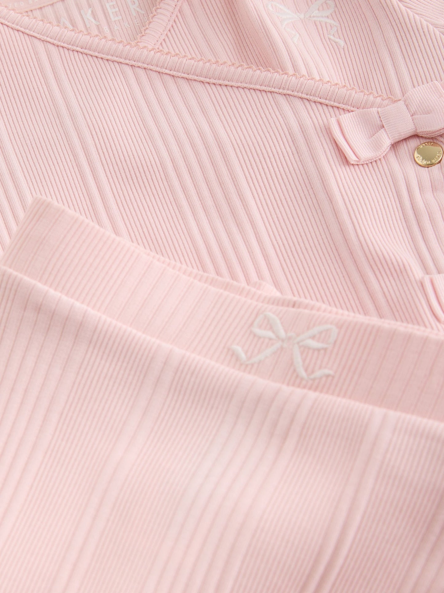 Dsiney Kidz - Baker by Ted Baker Pink Frill Wrap-Over Top & Footed Legging Set 2 Piece image 4