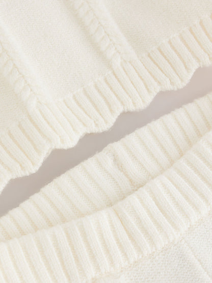 Baker by Ted Baker Cream 2 Piece Organza Collared Cable Knit Set - image 5