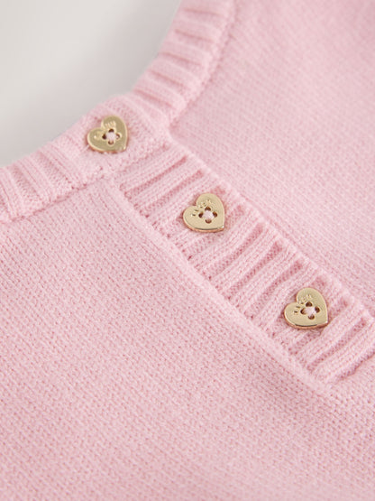 Baker by Ted Baker Pale Pink Knitted Bow Peplum Top & Leggings Set 2 Piece - image 3