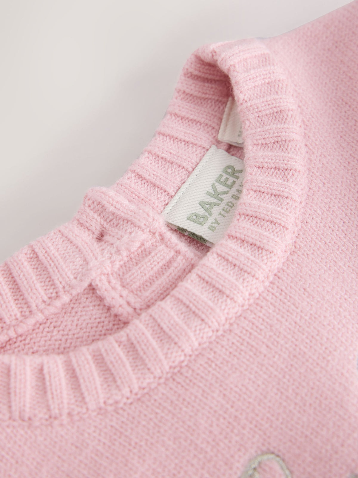 Baker by Ted Baker Pale Pink Knitted Bow Peplum Top & Leggings Set 2 Piece - image 5