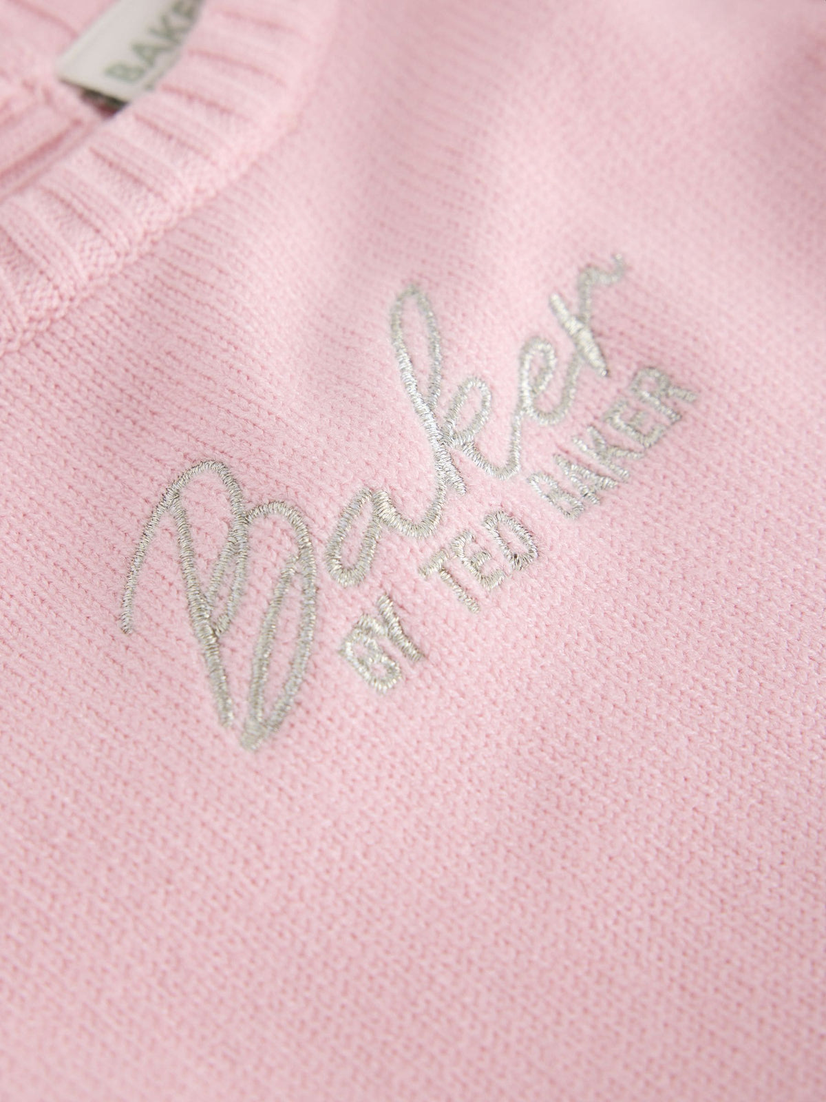 Baker by Ted Baker Pale Pink Knitted Bow Peplum Top & Leggings Set 2 Piece - image 6