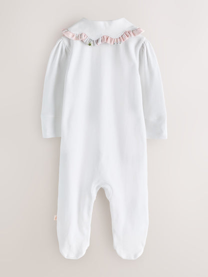 Baker by Ted Baker Pink Cotton Printed Sleepsuits 3 Pack - image 2
