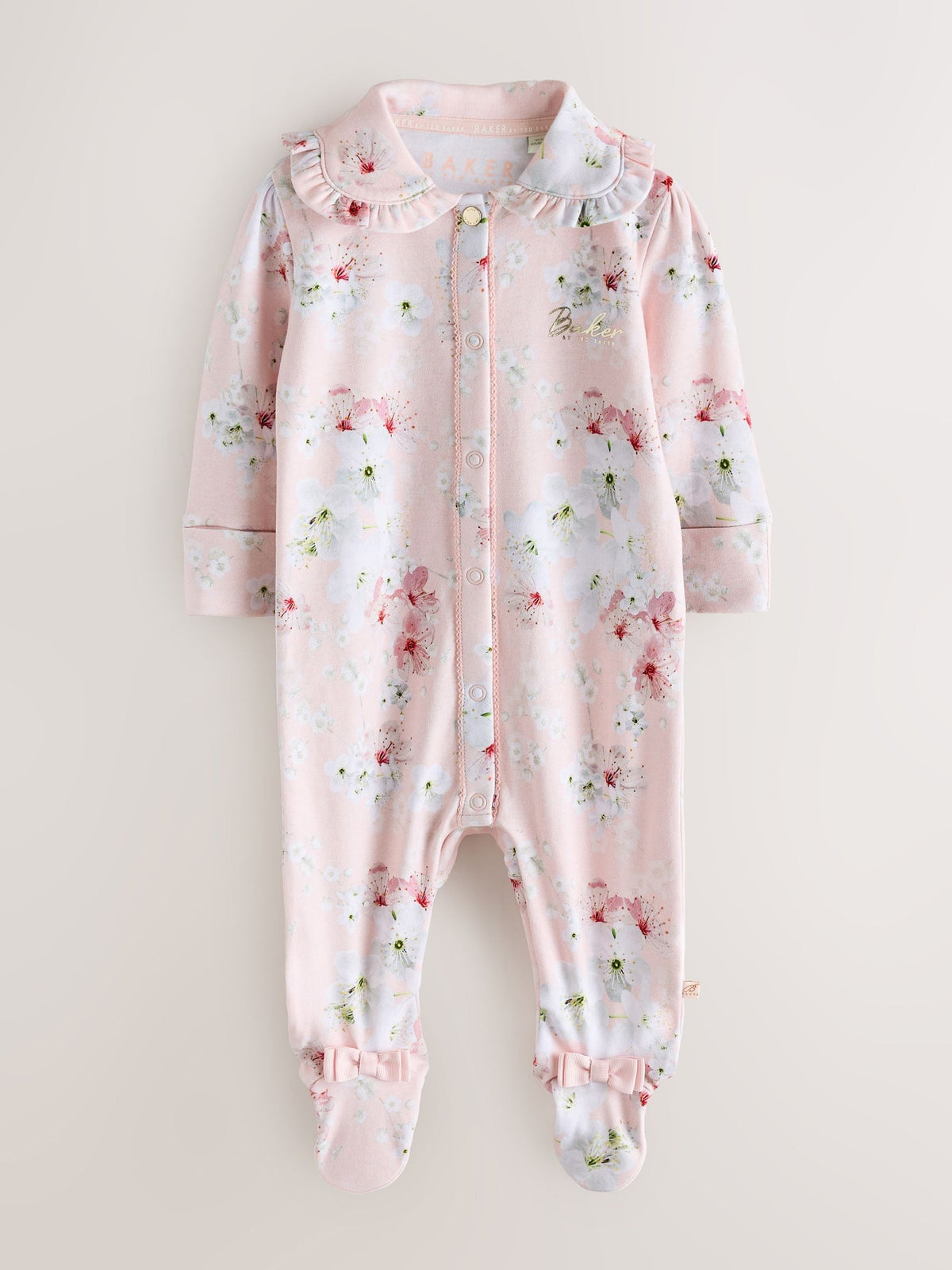 Baker by Ted Baker Pink Cotton Printed Sleepsuits 3 Pack - image 4