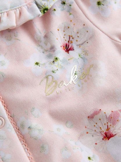 Baker by Ted Baker Pink Cotton Printed Sleepsuits 3 Pack - image 6