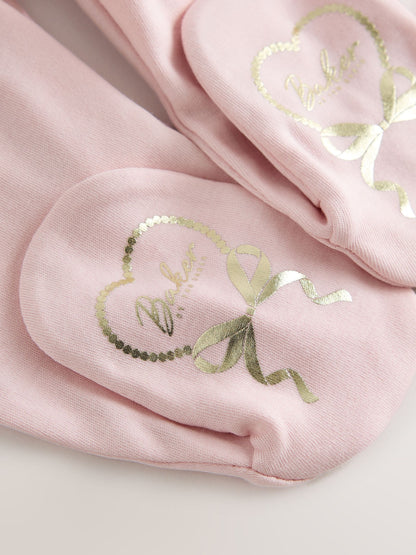 Baker by Ted Baker Pink Cotton Printed Sleepsuits 3 Pack - image 9