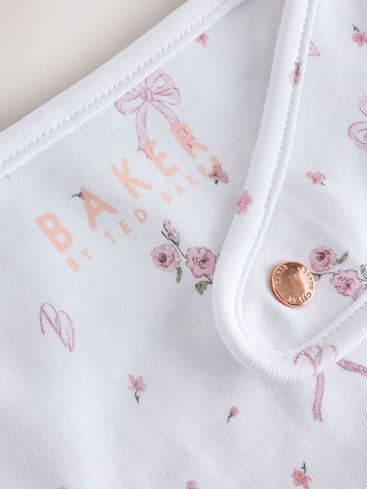 Baker by Ted Baker Pink/White 2 Pack Printed Bibs - image 5