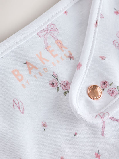 Baker by Ted Baker Pink/White 2 Pack Printed Bibs - image 5