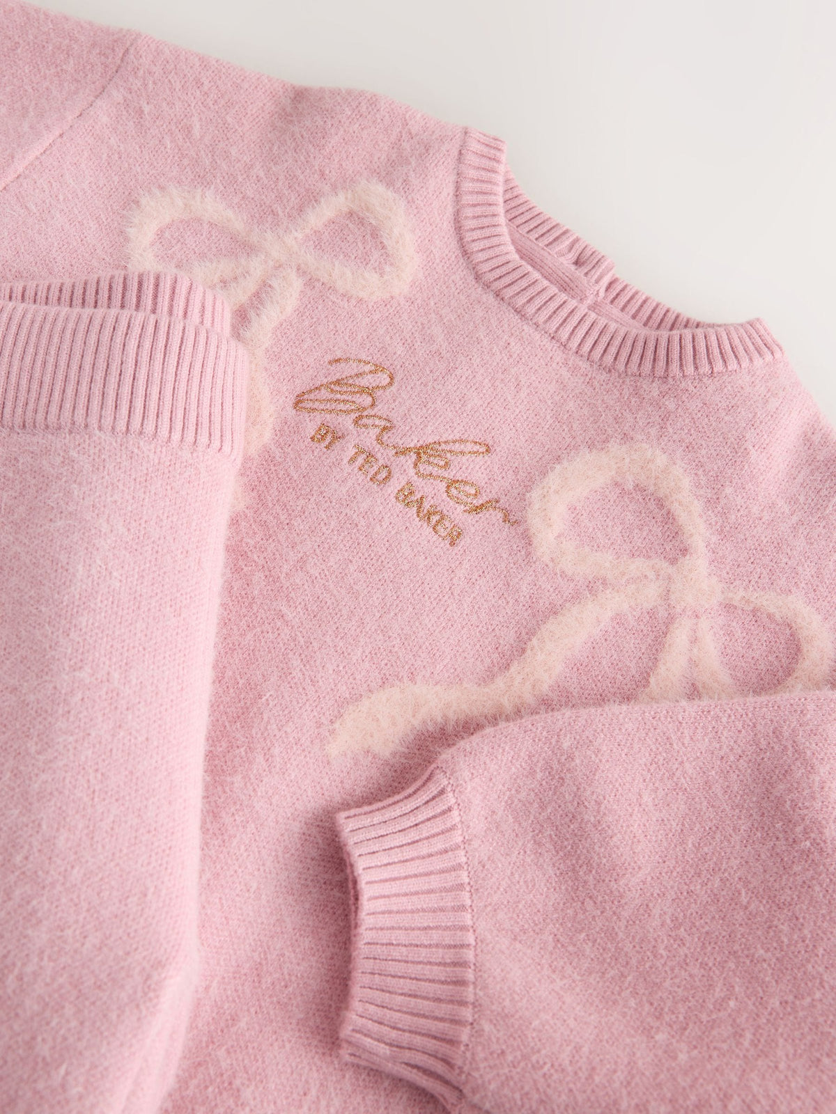 Baker by Ted Baker Pink 2 Piece Bow Knitted Sweat Top and Joggers Set - image 11