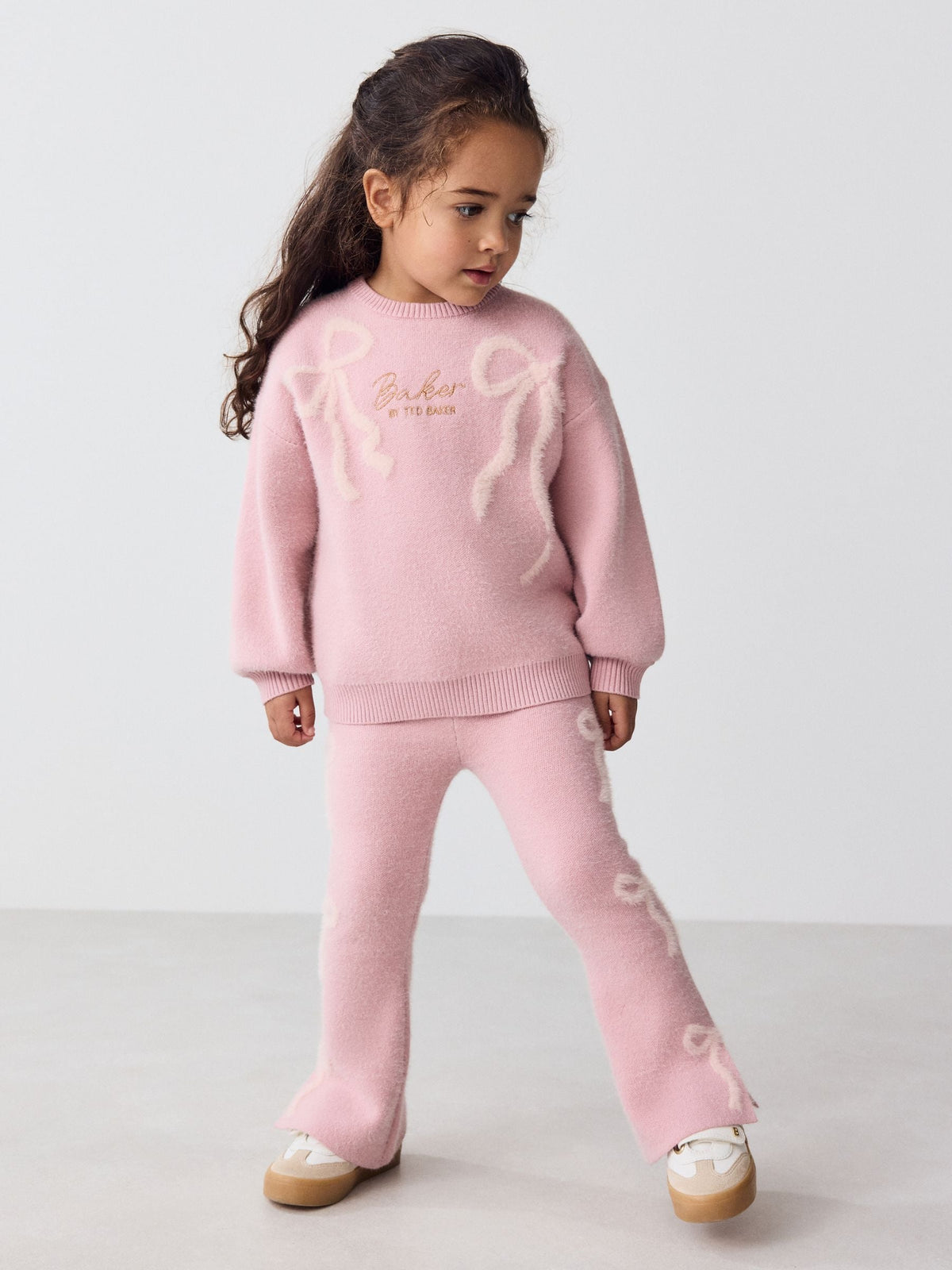 Baker by Ted Baker Pink 2 Piece Bow Knitted Sweat Top and Joggers Set - image 2