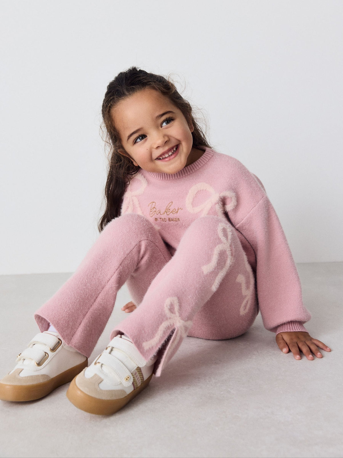 Baker by Ted Baker Pink 2 Piece Bow Knitted Sweat Top and Joggers Set - image 3