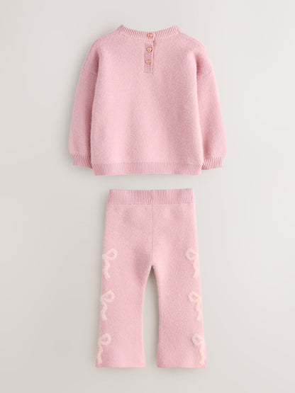 Baker by Ted Baker Pink 2 Piece Bow Knitted Sweat Top and Joggers Set - image 9