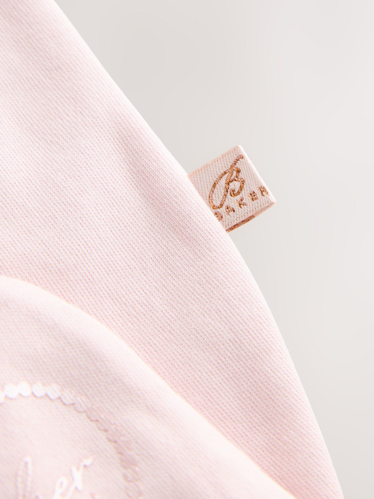 Baker by Ted Baker Pink Embroidered Collar Cotton Sleepsuit - image 4