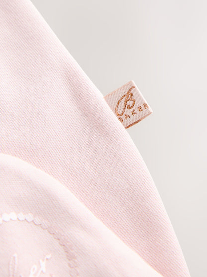 Baker by Ted Baker Pink Embroidered Collar Cotton Sleepsuit - image 4