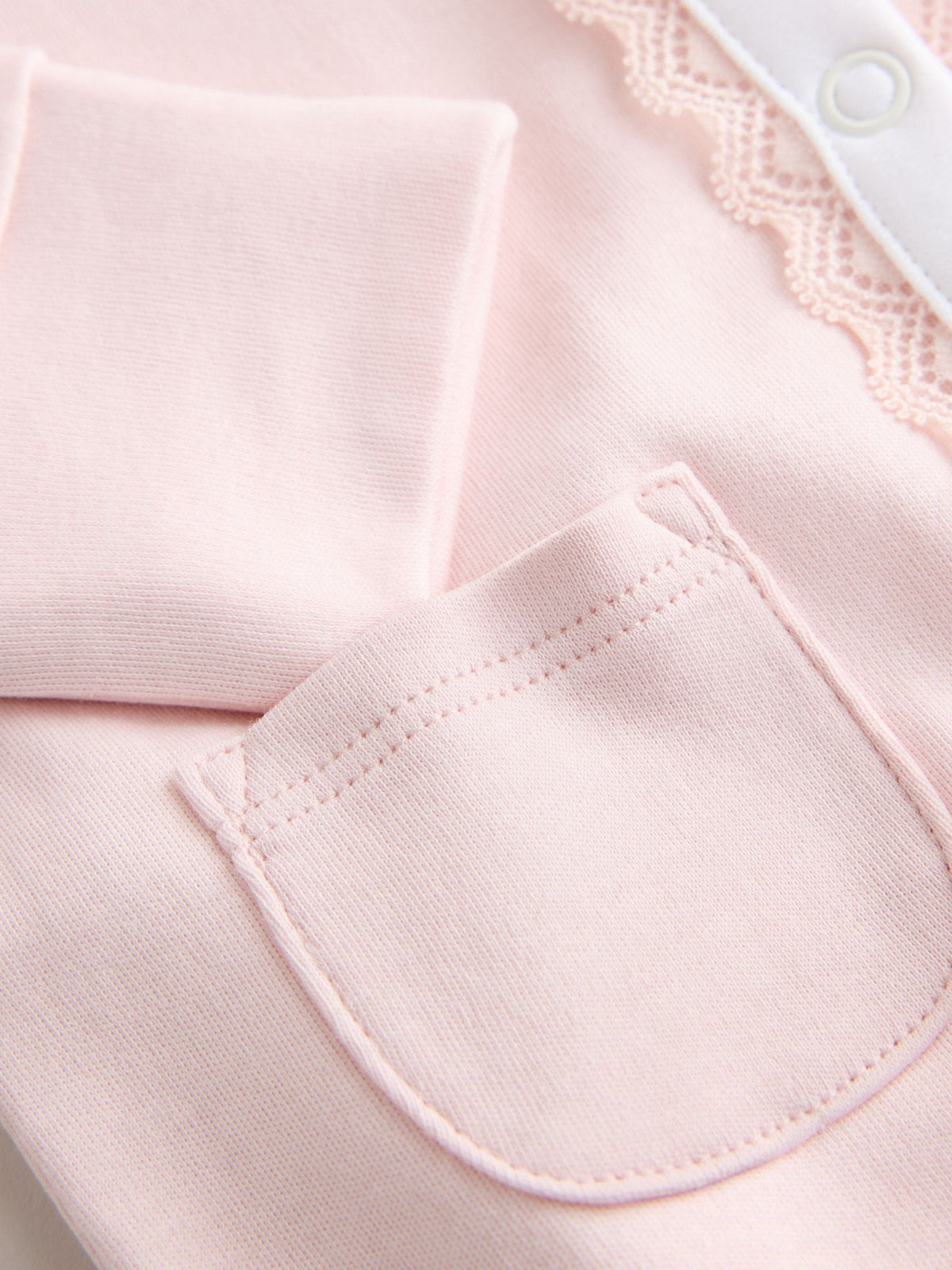 Baker by Ted Baker Pink Embroidered Collar Cotton Sleepsuit - image 5