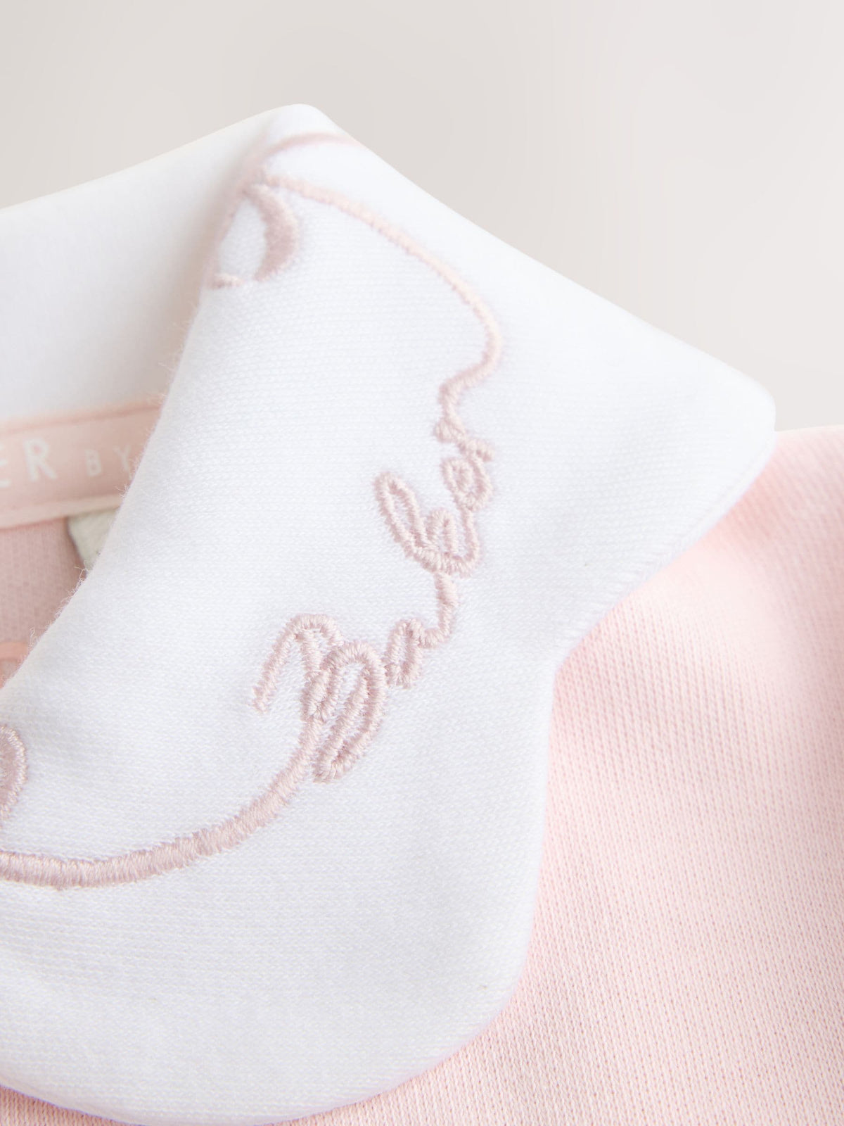 Baker by Ted Baker Pink Embroidered Collar Cotton Sleepsuit - image 7