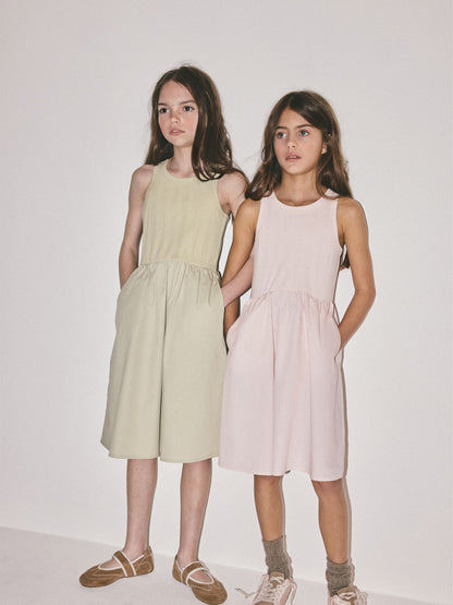 The Set 2 Pack Jersey Woven Mix Dresses Pink/Green image 1