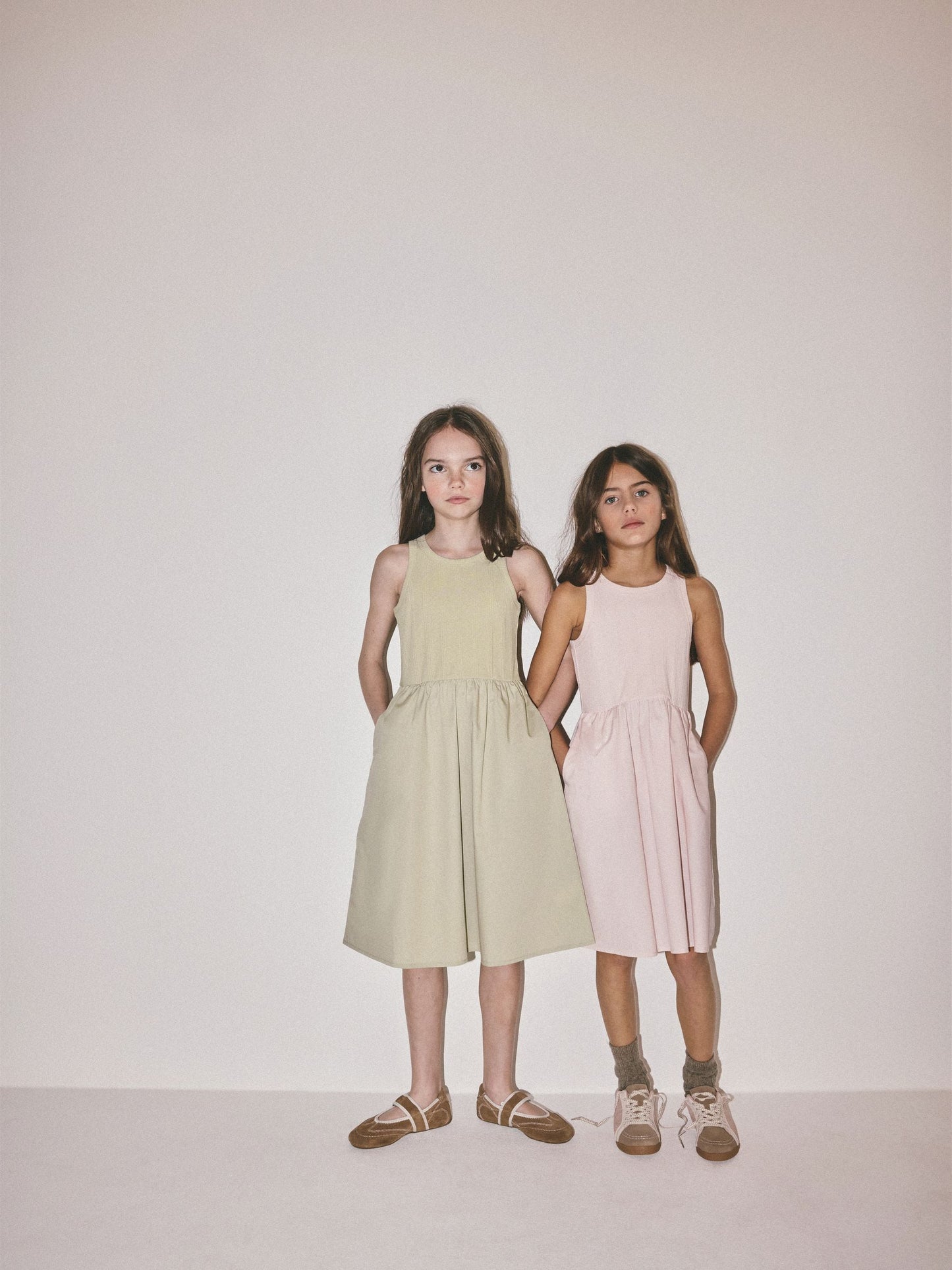 The Set 2 Pack Jersey Woven Mix Dresses Pink/Green image 3