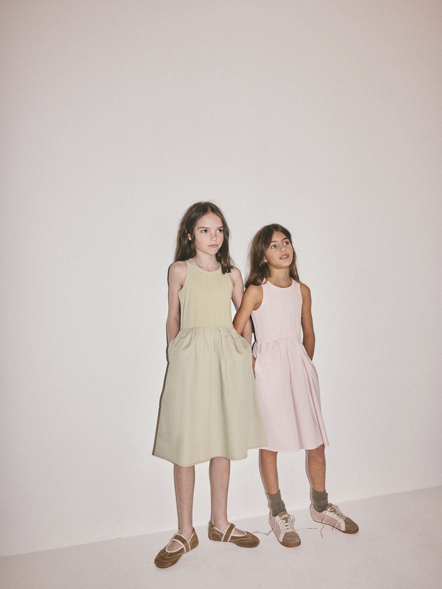 The Set 2 Pack Jersey Woven Mix Dresses Pink/Green image 4
