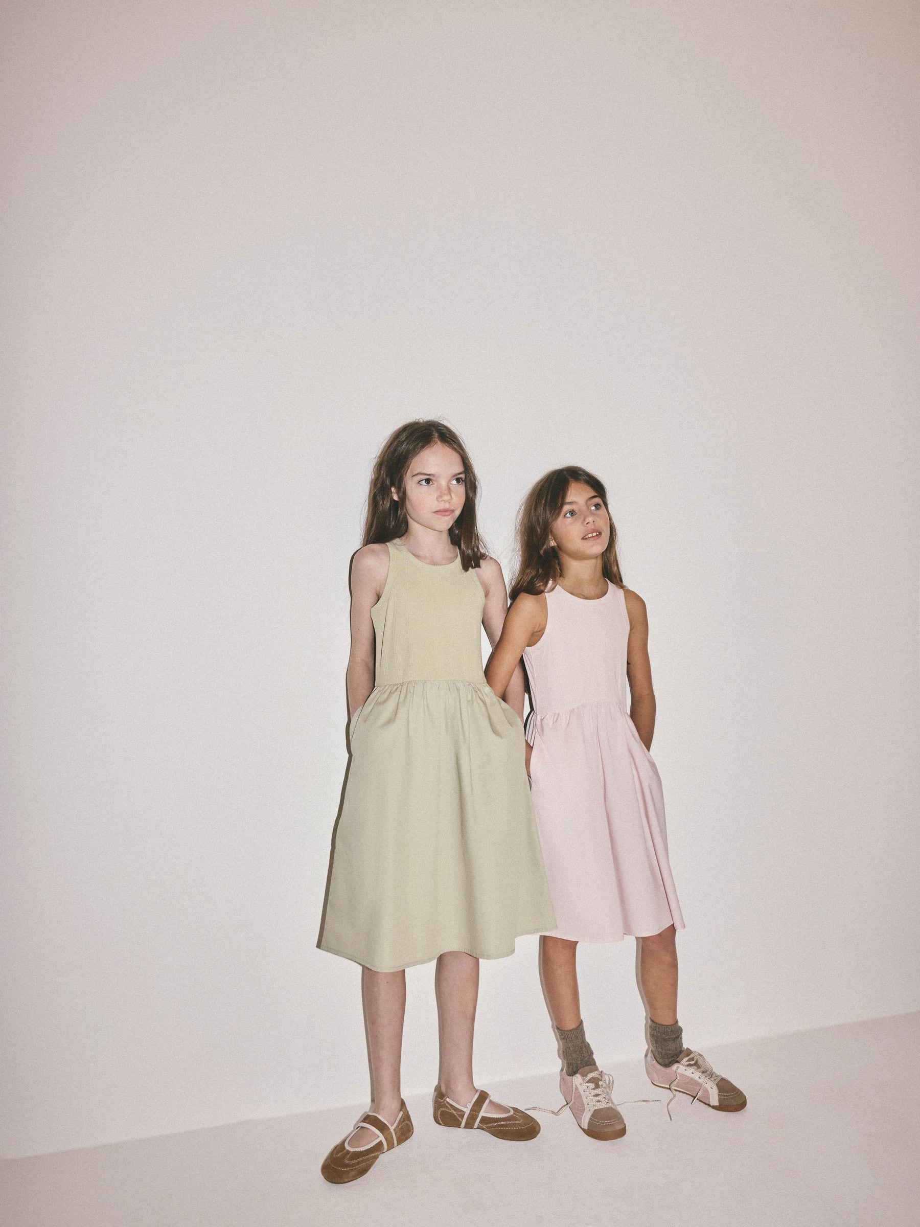 The Set 2 Pack Jersey Woven Mix Dresses Pink/Green image 4