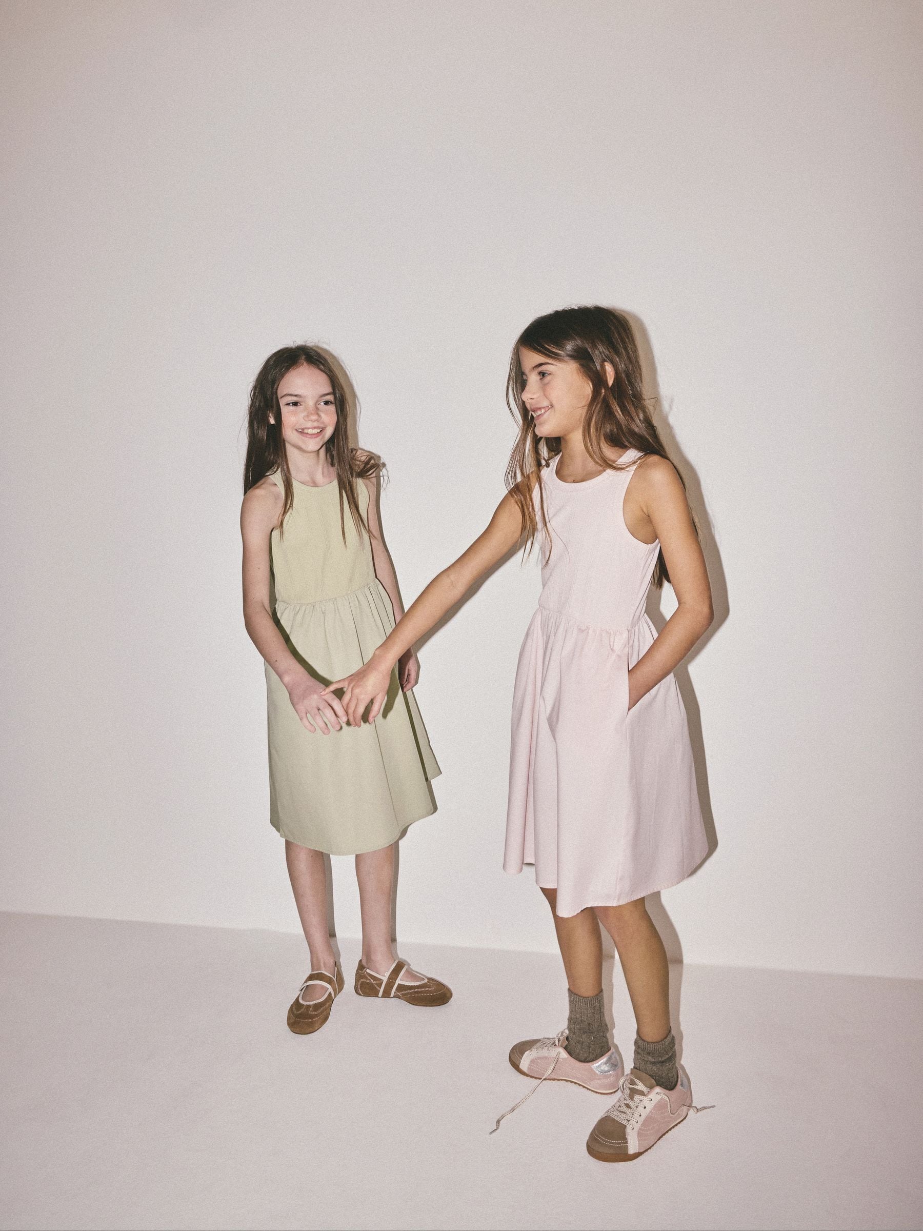 The Set 2 Pack Jersey Woven Mix Dresses Pink/Green image 5