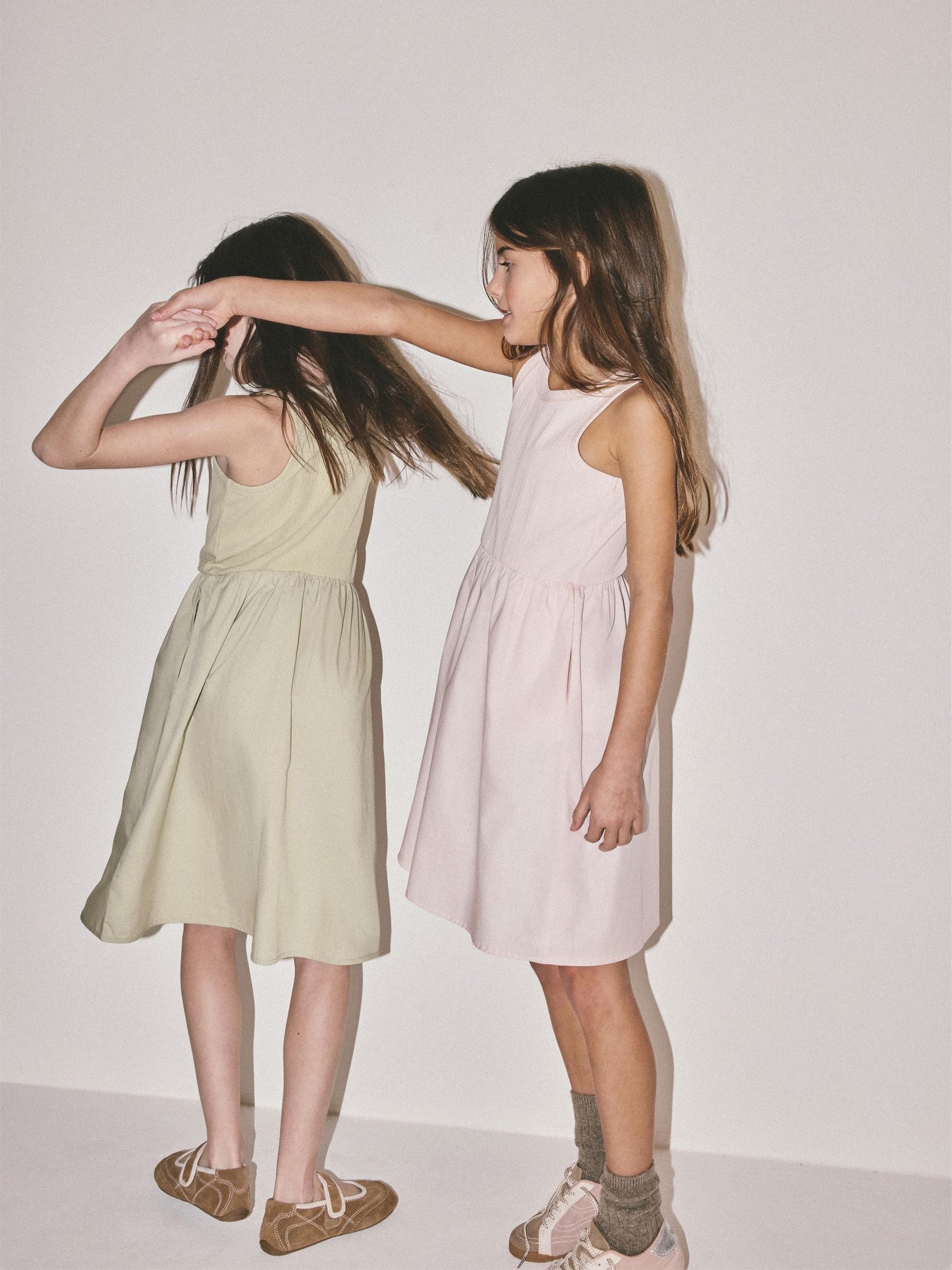 The Set 2 Pack Jersey Woven Mix Dresses Pink/Green image 7