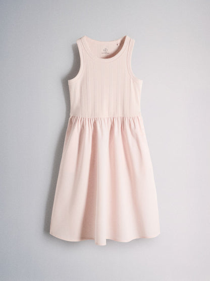The Set 2 Pack Jersey Woven Mix Dresses Pink/Green image 8