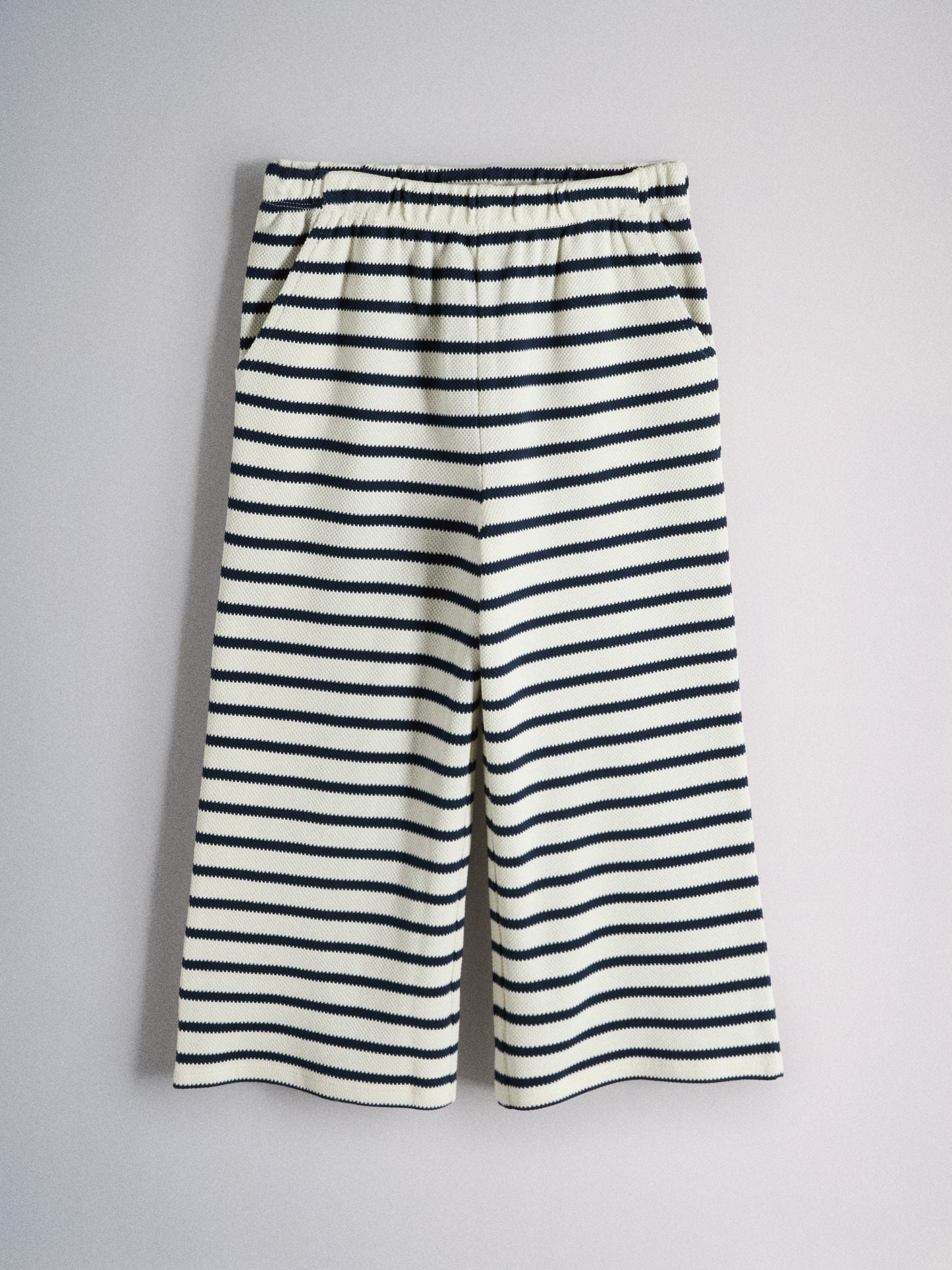 Dsiney Kidz - The Set Textured Jersey Sleeveless Bubble Top and Wide Leg Trousers Set Ecru/Navy Stripe image 4