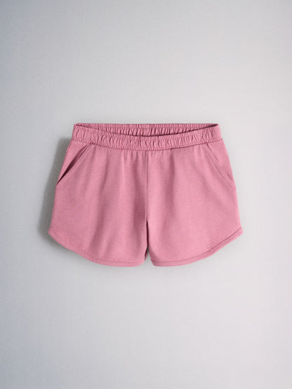 Dsiney Kidz - The Set 5 Piece Cotton Short Sleeve Frill Dress, Short Sleeve Frill T-Shirt, Jersey Short, Rib Vest and Short Set Light Pink/Pink/Purple image 5