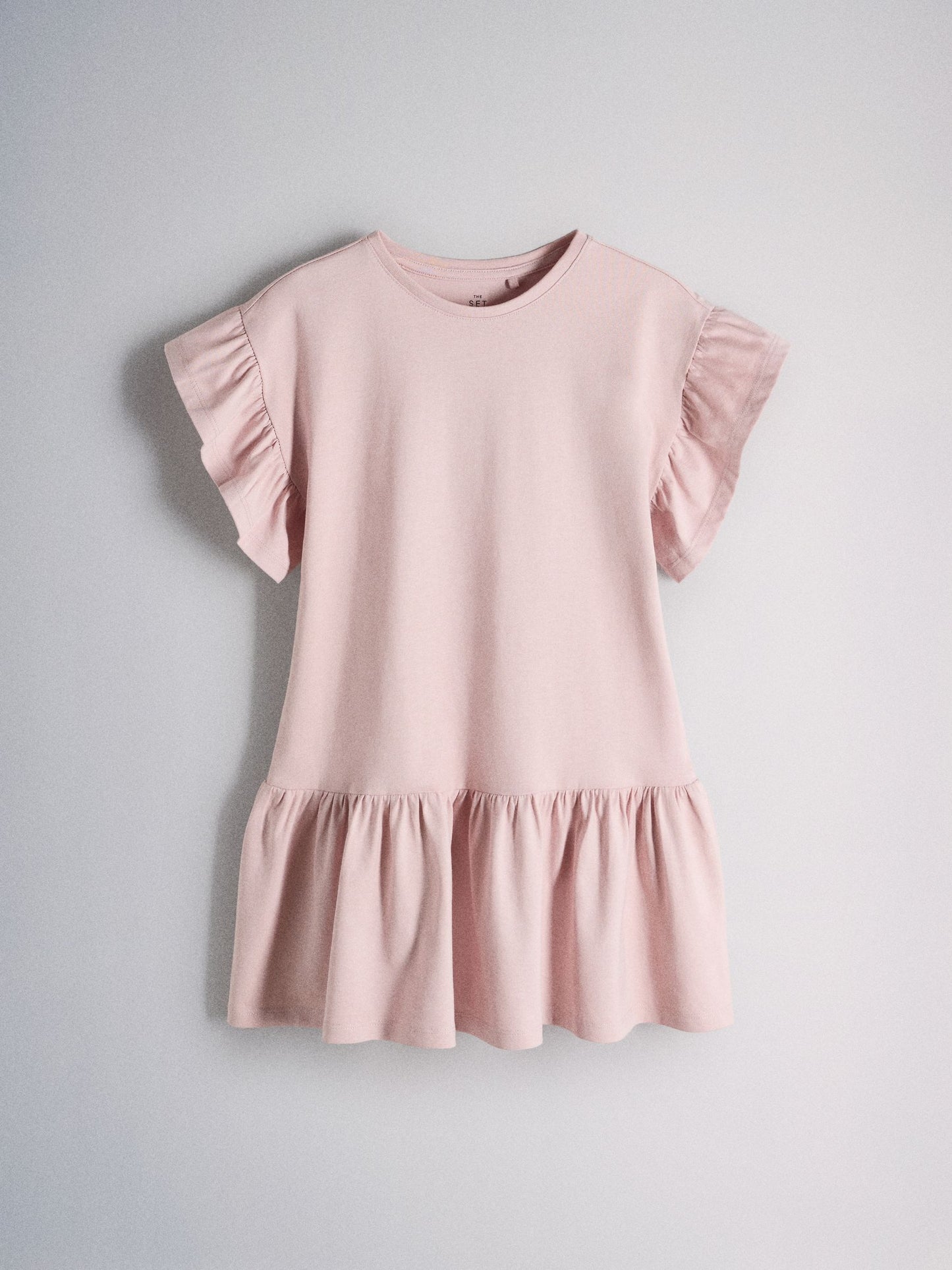 Dsiney Kidz - The Set 5 Piece Cotton Short Sleeve Frill Dress, Short Sleeve Frill T-Shirt, Jersey Short, Rib Vest and Short Set Light Pink/Pink/Purple image 8