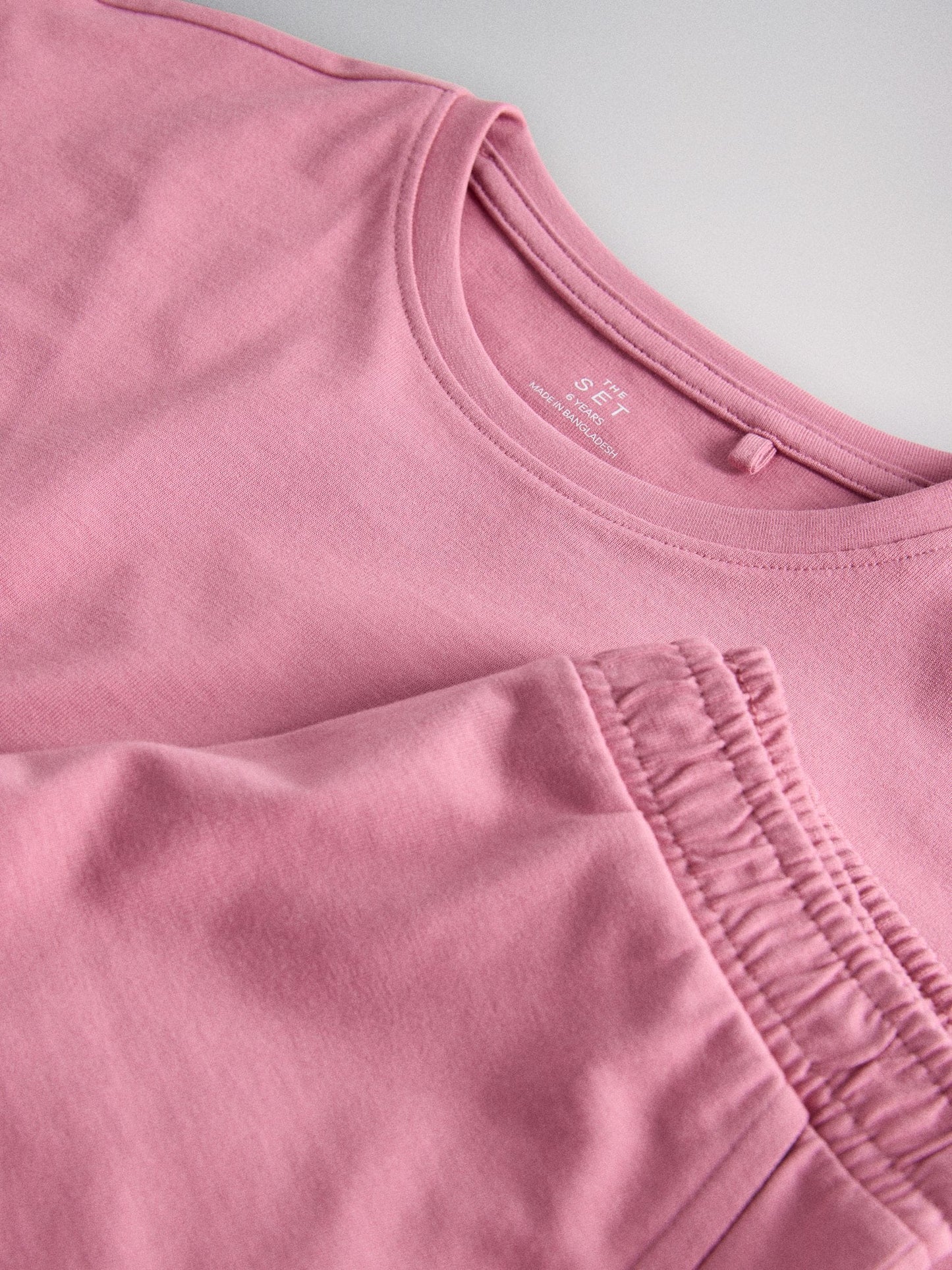Dsiney Kidz - The Set 5 Piece Cotton Short Sleeve Frill Dress, Short Sleeve Frill T-Shirt, Jersey Short, Rib Vest and Short Set Light Pink/Pink/Purple image 9