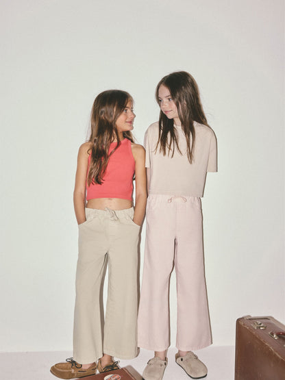 Dsiney Kidz - The Set 2 Pack Tie Waist Pull On Jeans Pink/Green image 2