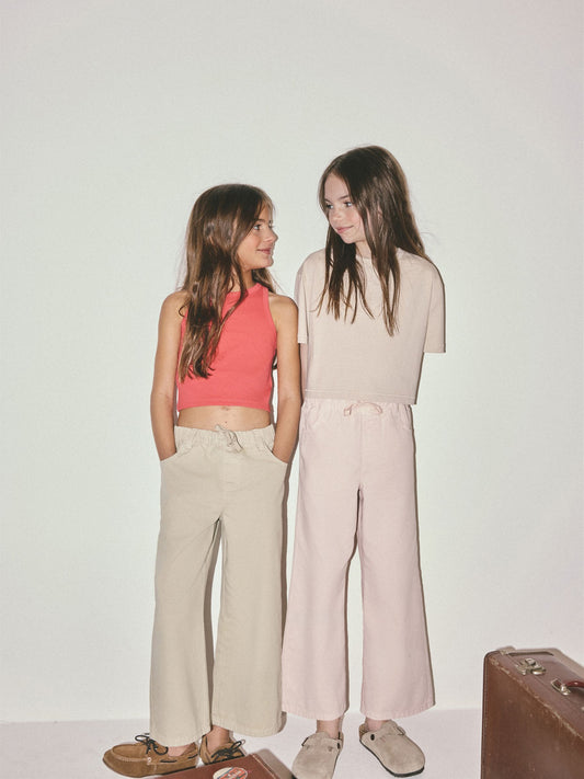 Dsiney Kidz - The Set 2 Pack Tie Waist Pull On Jeans Pink/Green image 2