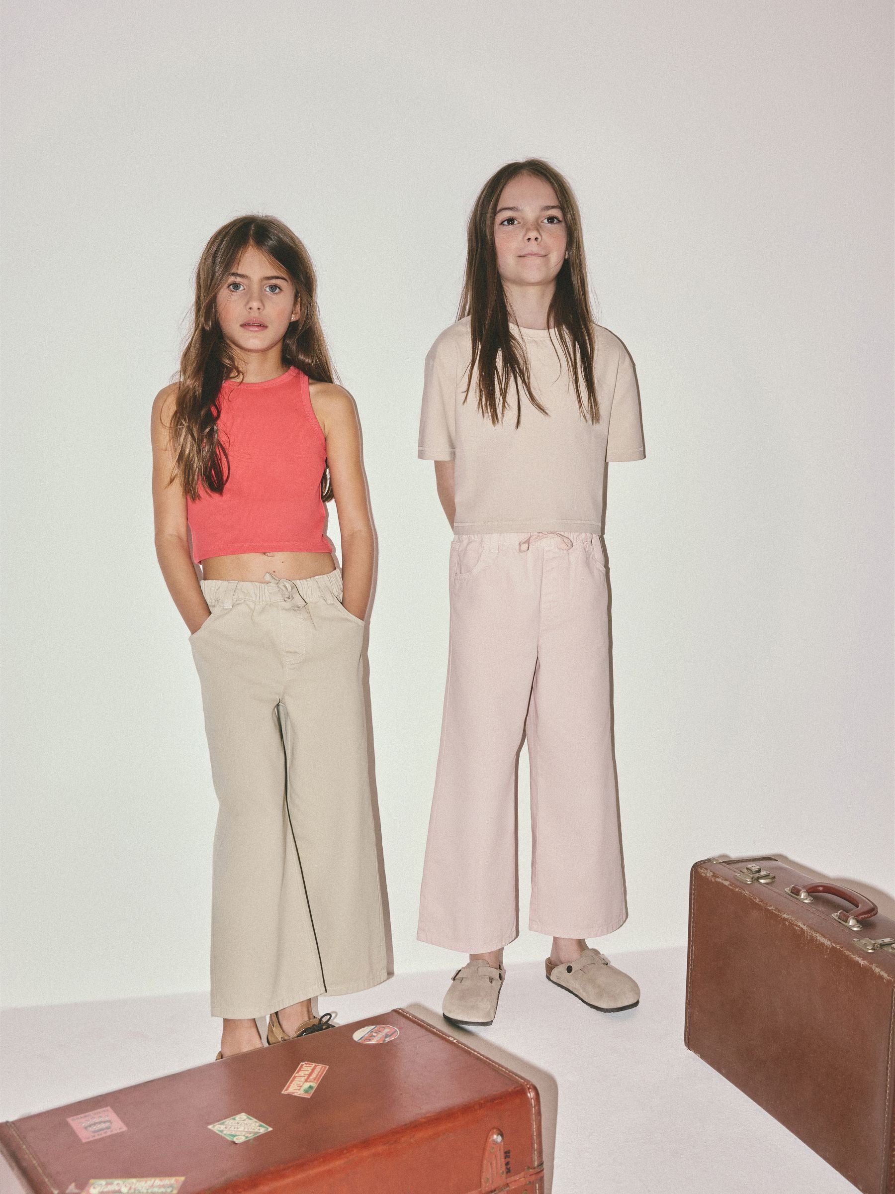Dsiney Kidz - The Set 2 Pack Tie Waist Pull On Jeans Pink/Green image 3