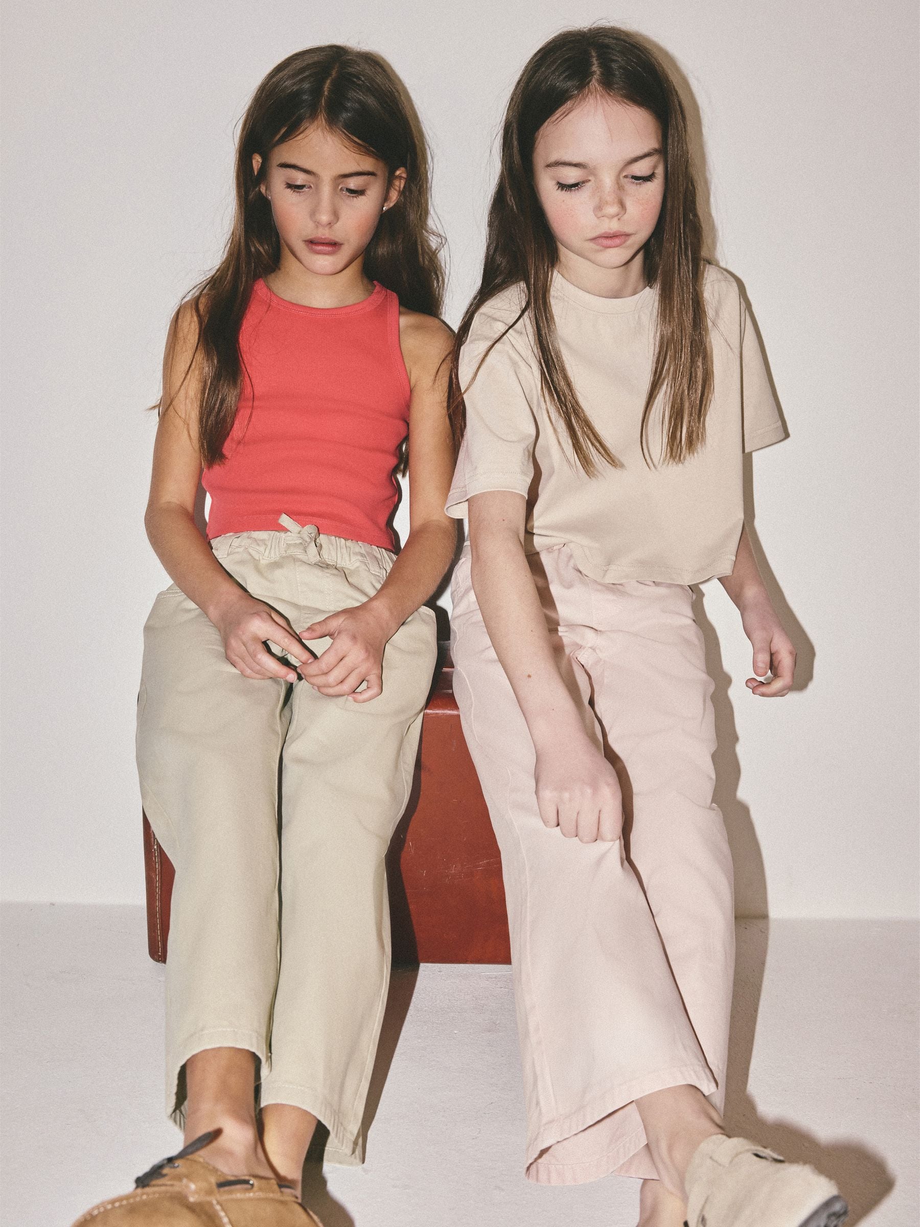 Dsiney Kidz - The Set 2 Pack Tie Waist Pull On Jeans Pink/Green image 5