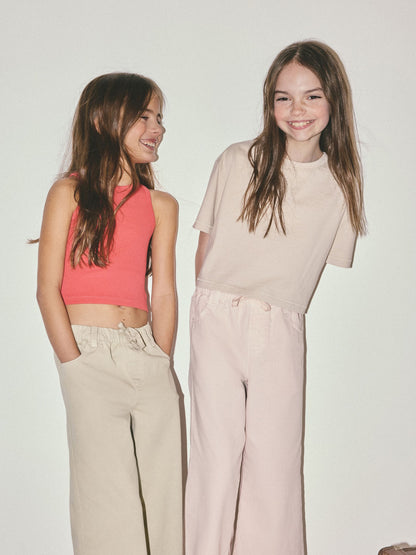 Dsiney Kidz - The Set 2 Pack Tie Waist Pull On Jeans Pink/Green image 6