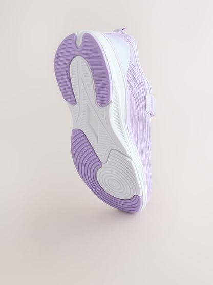 Lilac Purple Wide Fit (G) Elastic Lace-Up Trainers image 5