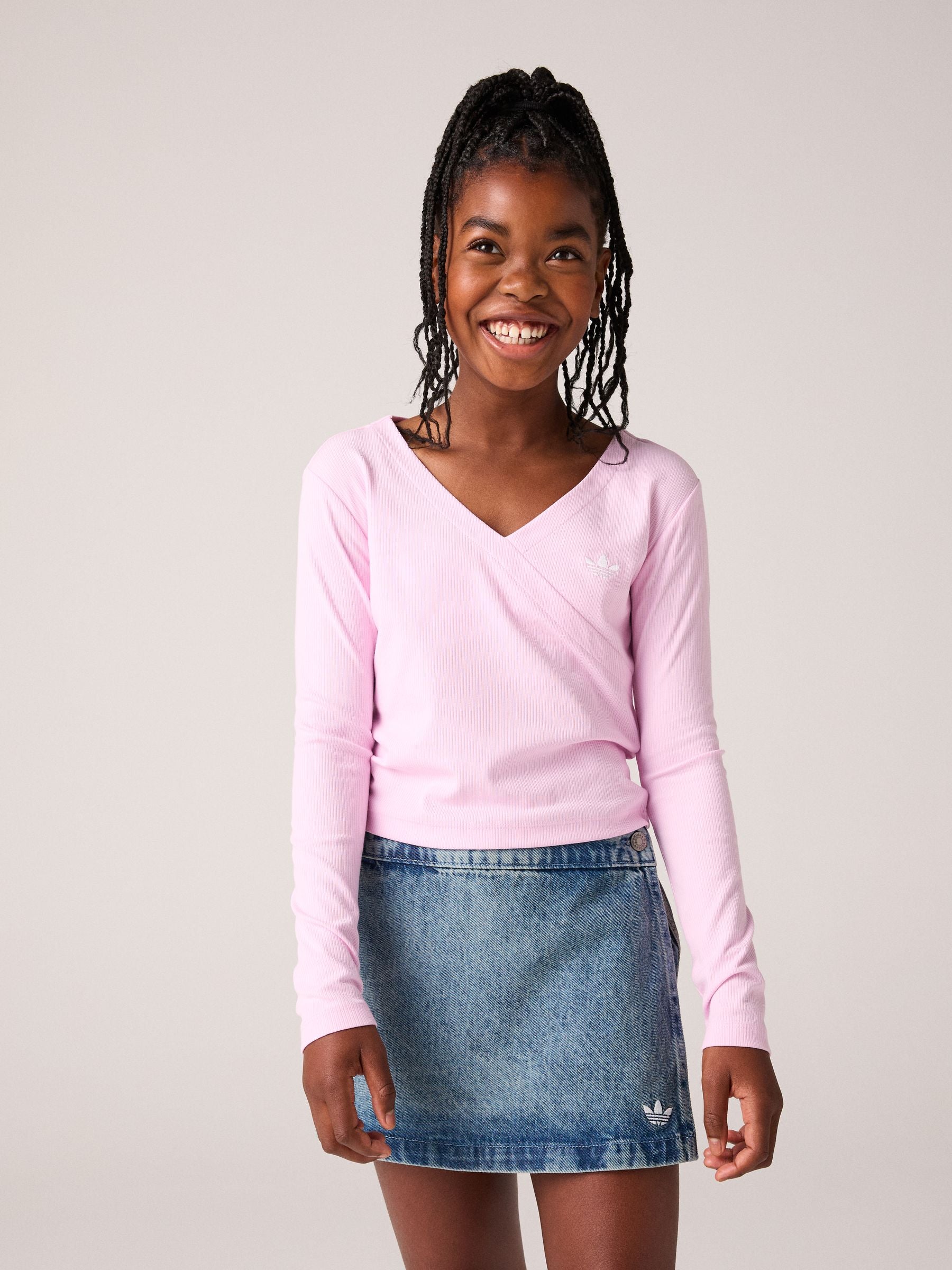 Dsiney Kidz - adidas Originals Pink Slim Long Sleeves T-Shirt image 1